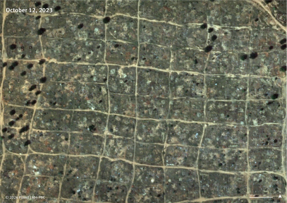 Satellite image of Ghabat camp on October 12