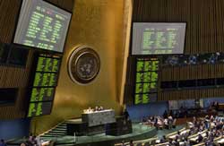 The U.N. General Assembly vote to create a Human Rights Council. &copy; 2006 United Nations