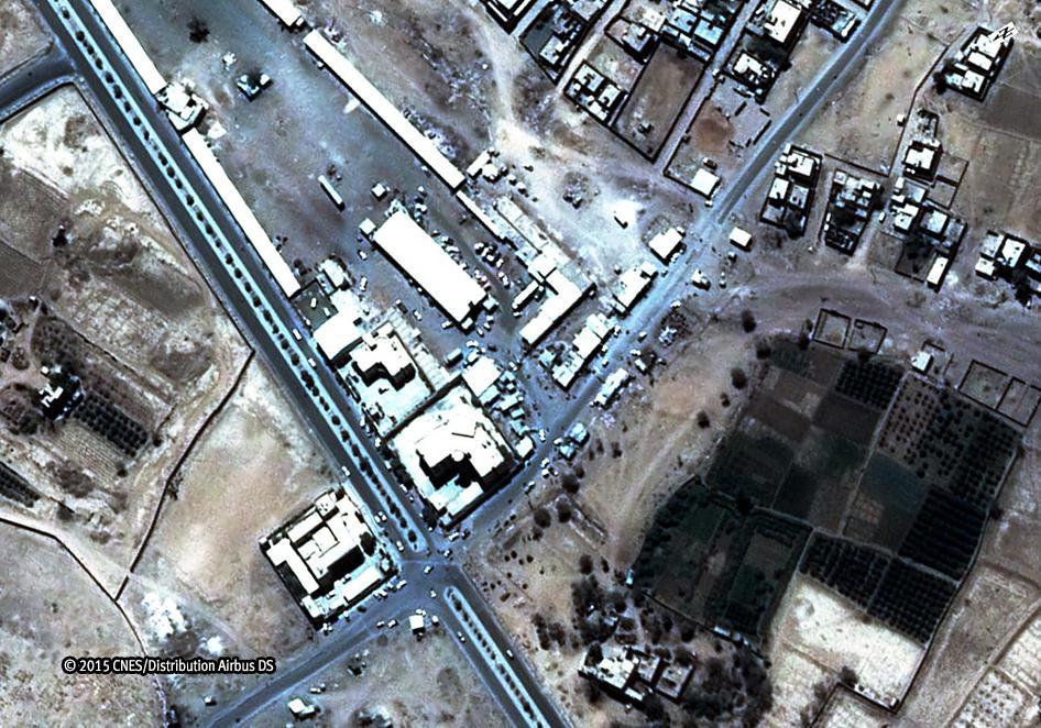 Satellite image before airstrike