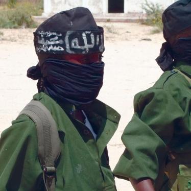 Children recruited by the Islamist armed group al-Shabaab, at a training camp in the Afgooye Corridor, west of Mogadishu, southern Somalia, in February 2011.