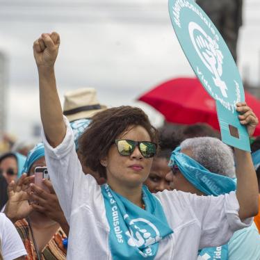 People take part in a march in Santo Domingo for the decriminalization of abortion in three circumstances: when the life of a pregnant woman is in danger, when the pregnancy resulted from rape, or when the fetus will not survive outside the womb. 