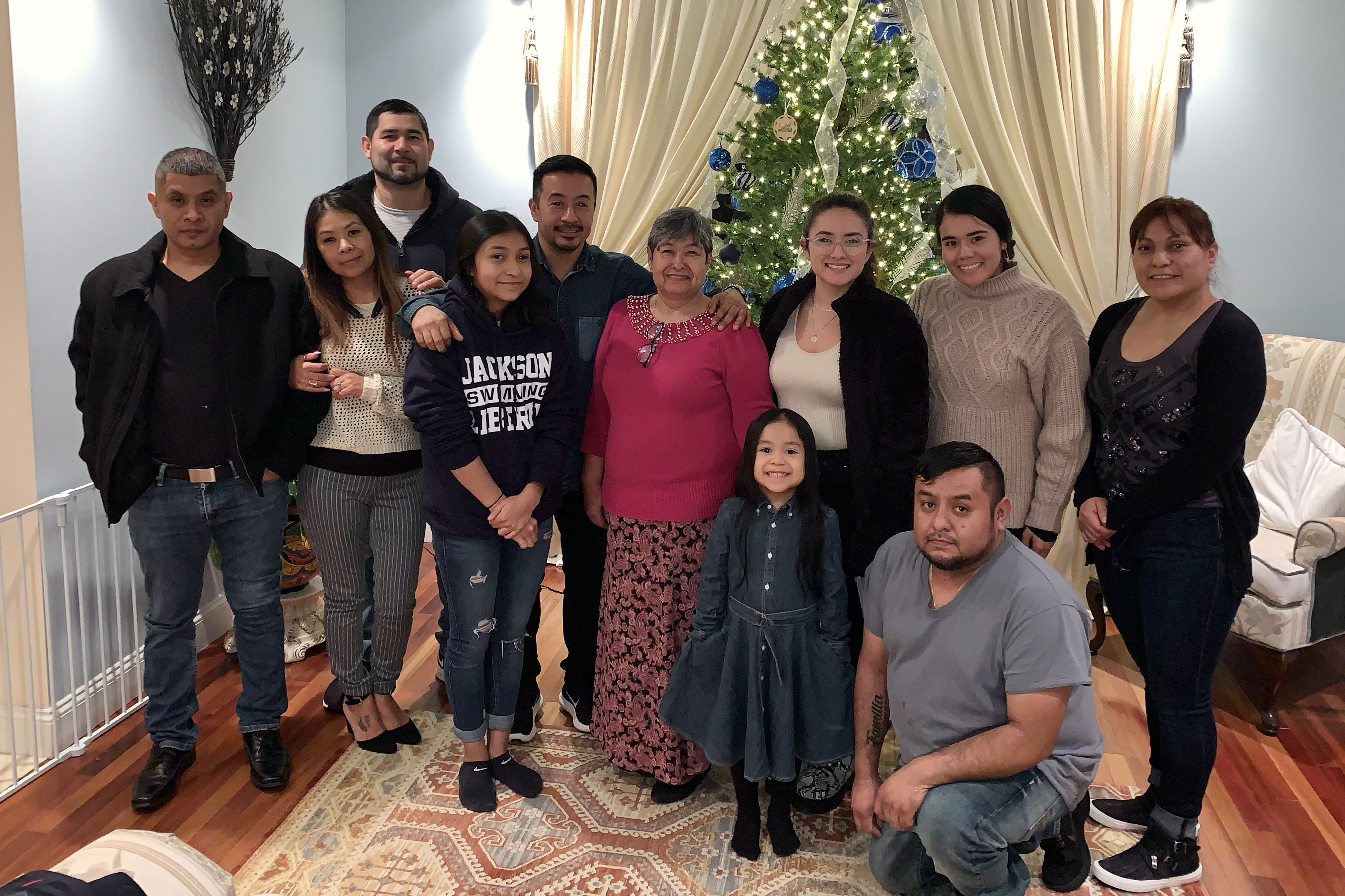 Mateo Salazar's family in their home in New Jersey, December 2019. © 2019 Private 