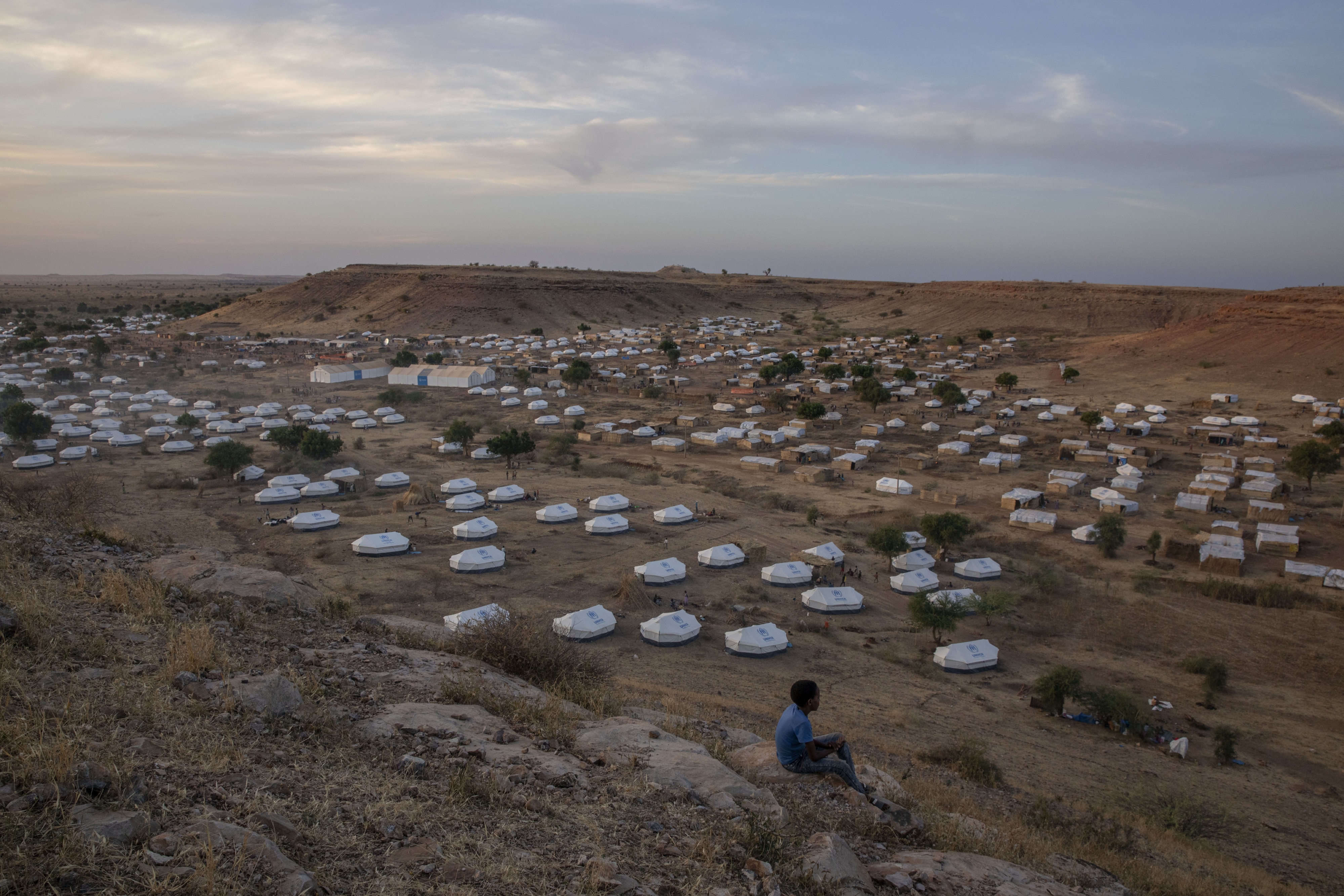 Das Geflüchtetenlager Umm Rakouba, in dem Menschen untergebracht sind, die vor dem Konflikt in der Region Tigray in Äthiopien geflohen sind, in Qadarif, Ostsudan, 14. Dezember 2020. 