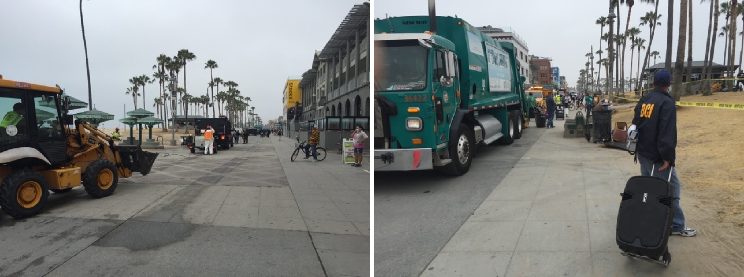 LASAN operations sweeping unhoused encampments from the Boardwalk