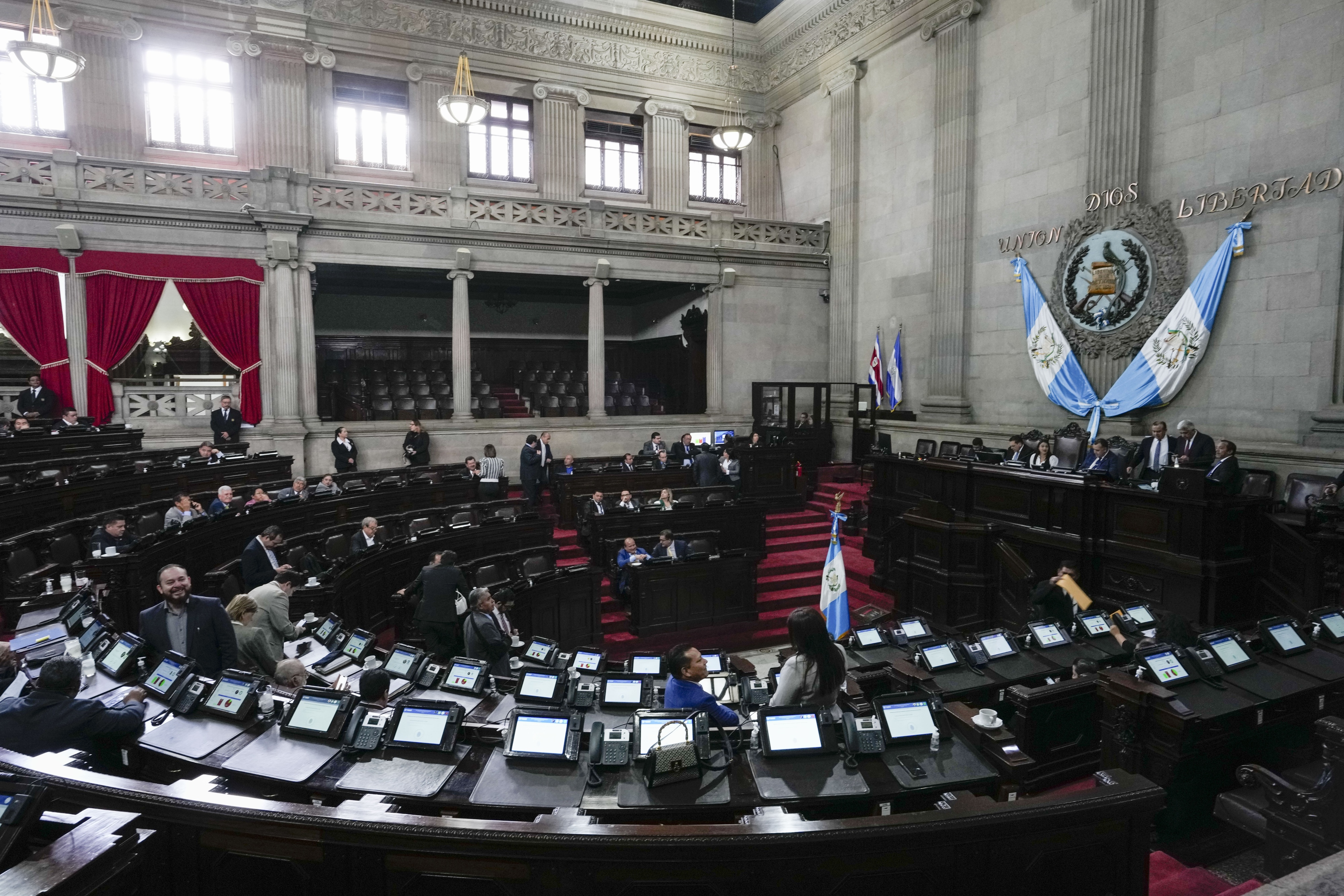 Lawmakers hold a session in Congress in Guatemala City, Dec. 13, 2023. 