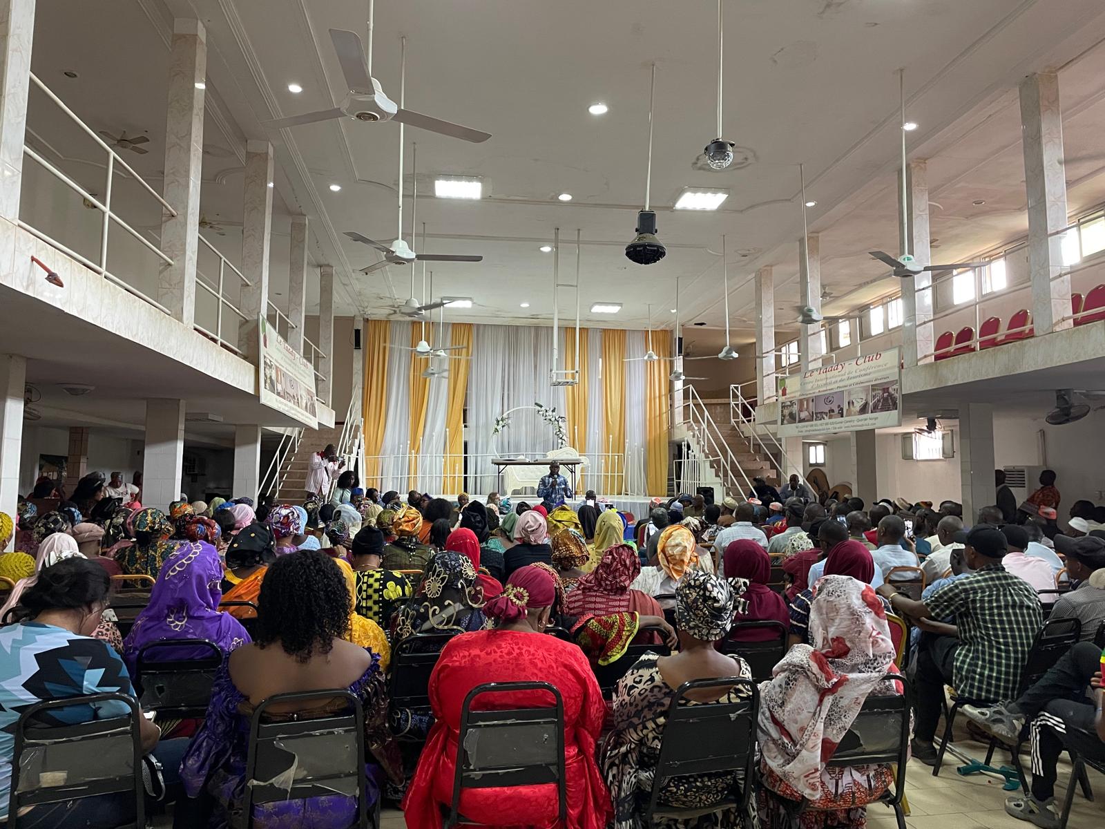 Victims of crimes committed during Guinea's 2009 stadium massacre commemorate the fifteenth anniversary of the massacre in Conakry, Guinea on September 28, 2024. A Guinean court convicted eight men of crimes against humanity in connection to the massacre in July 2024. 