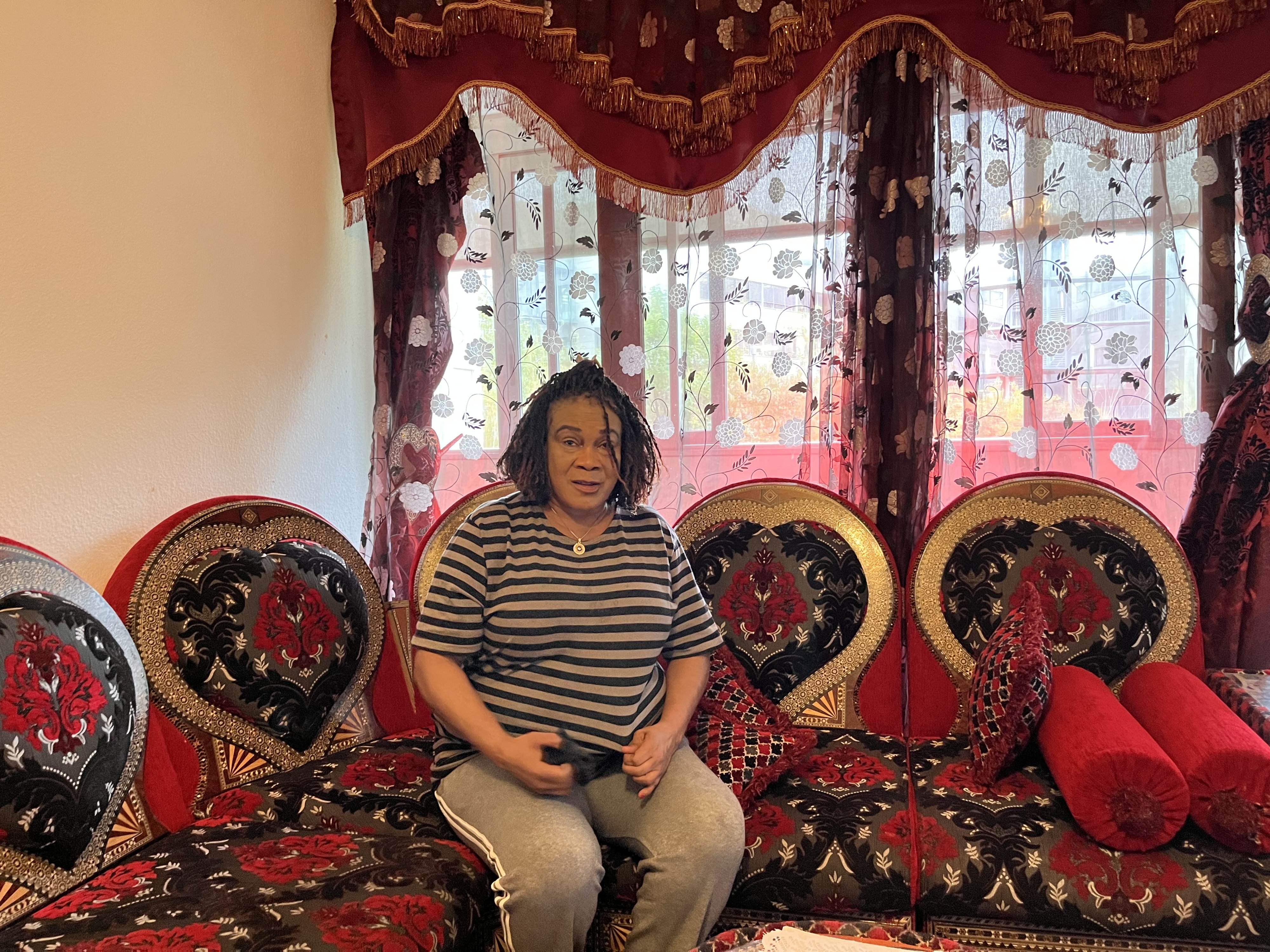 Francisca, “Yaa Sissi,” in her living room.