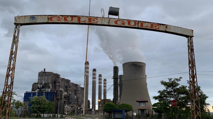 Entrance to Çoğulhan village, located 500 meters from Afşin Elbistan, a coal power plant, Afşin, Kahramanmaraş, Türkiye.