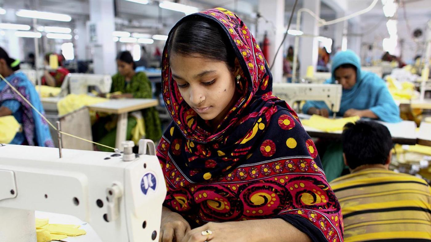 Human industry. Garment. Garment Factory. Labour in Fashion industry. Factory Laborer.