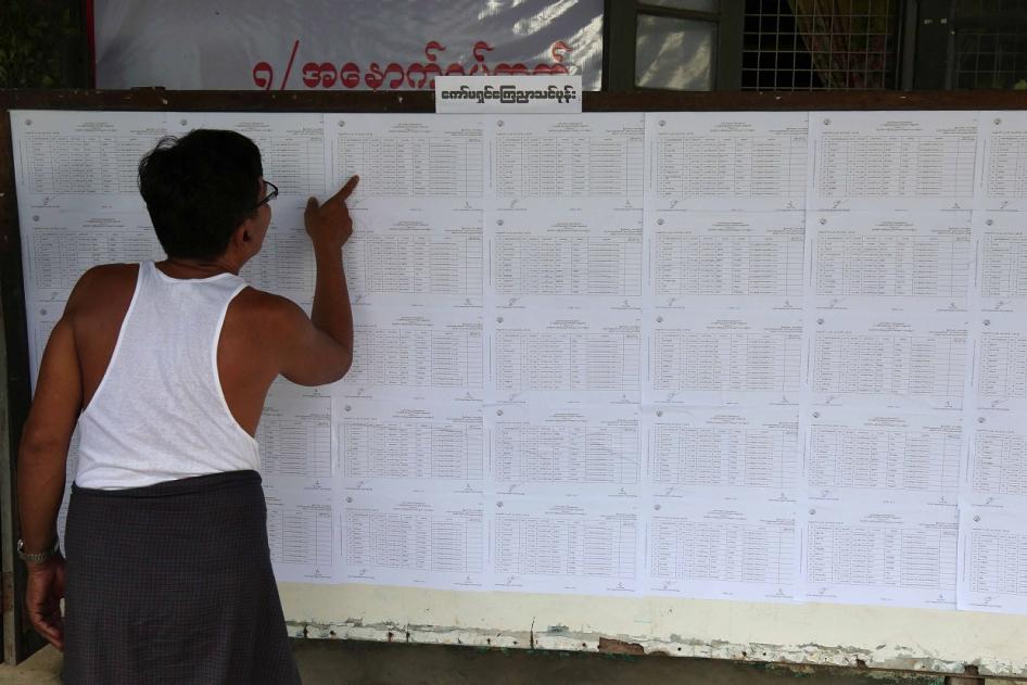 Myanmar: Election Fundamentally Flawed | Human Rights Watch