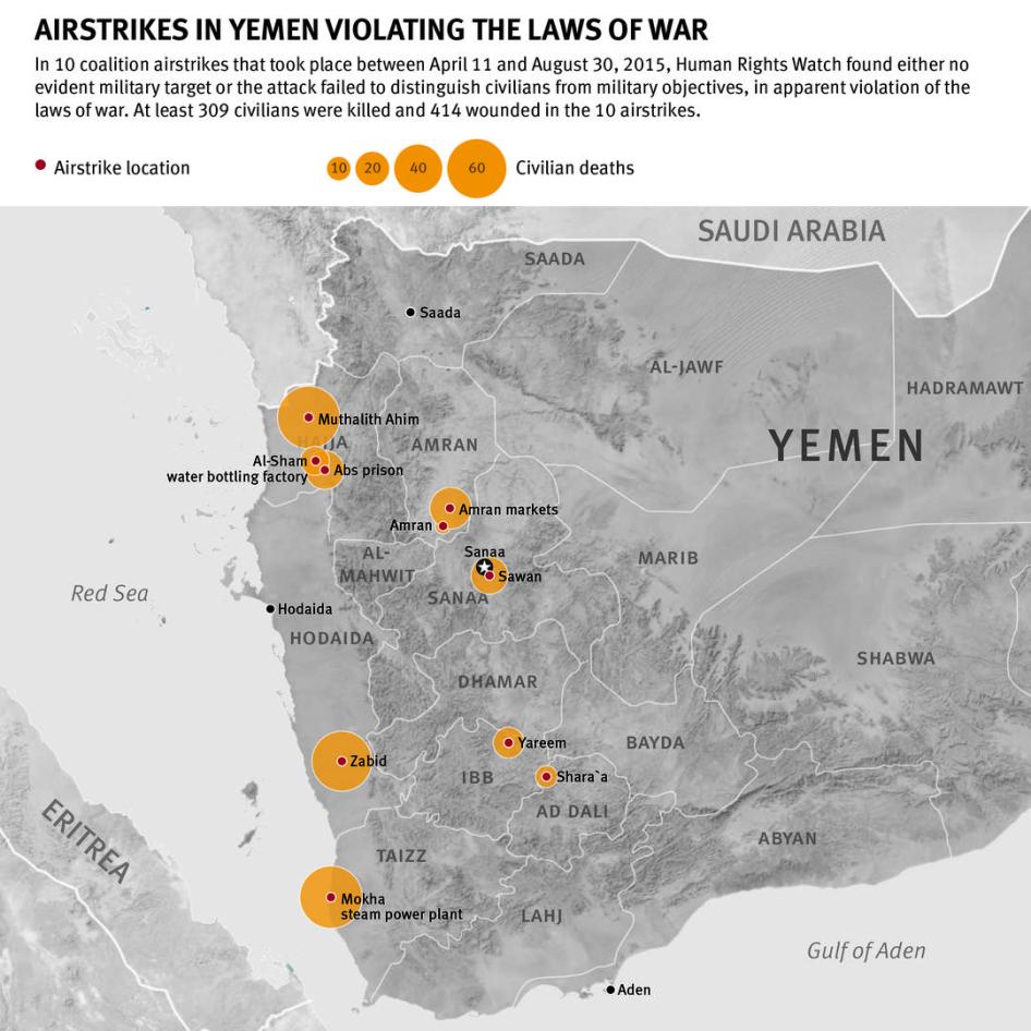 What Military Target Was in My Brother's House: Unlawful Coalition  Airstrikes in Yemen | HRW