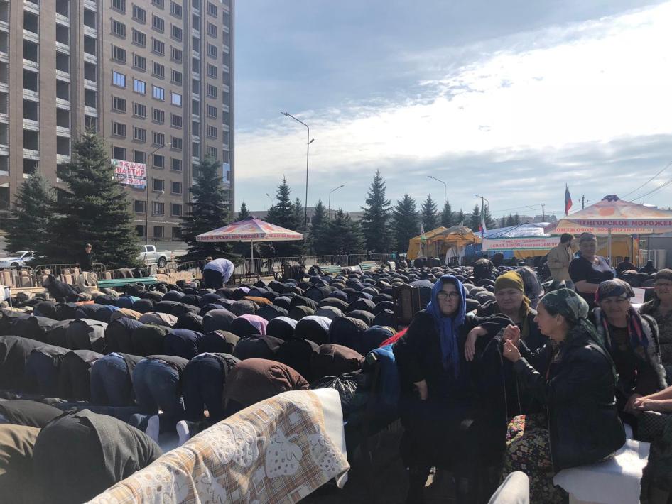 Magas protest rally, Ingushetia, October 2018. 