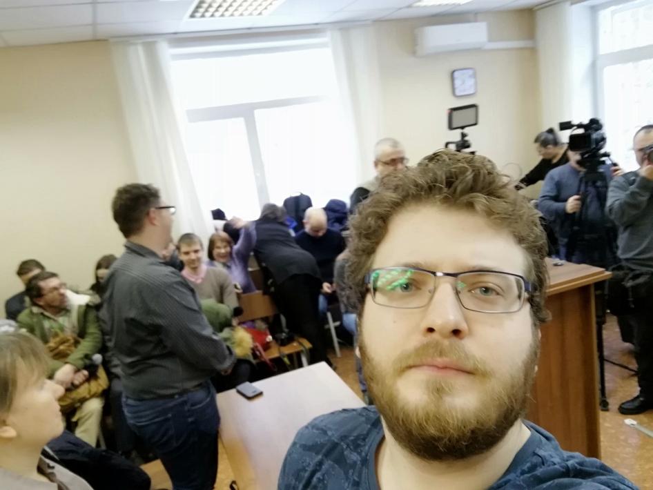 Maxim Vernikov at his verdict announcement, Yekaterinburg, Russia.