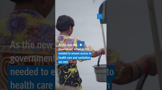 Screenshot of HRW video depicting Panama's climate-related relocation. 
