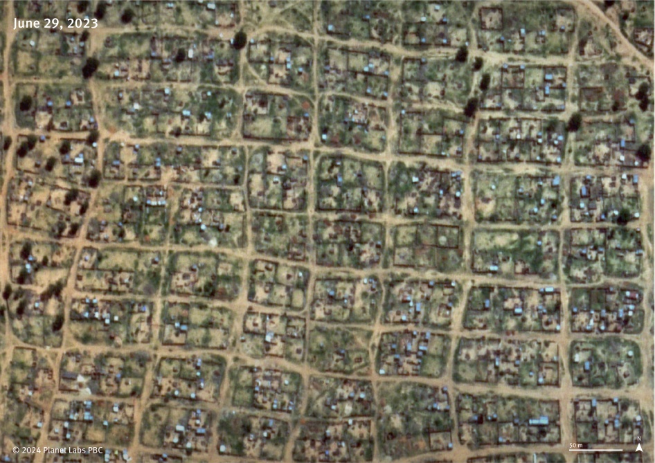 Satellite image of Ghabat camp on June 29