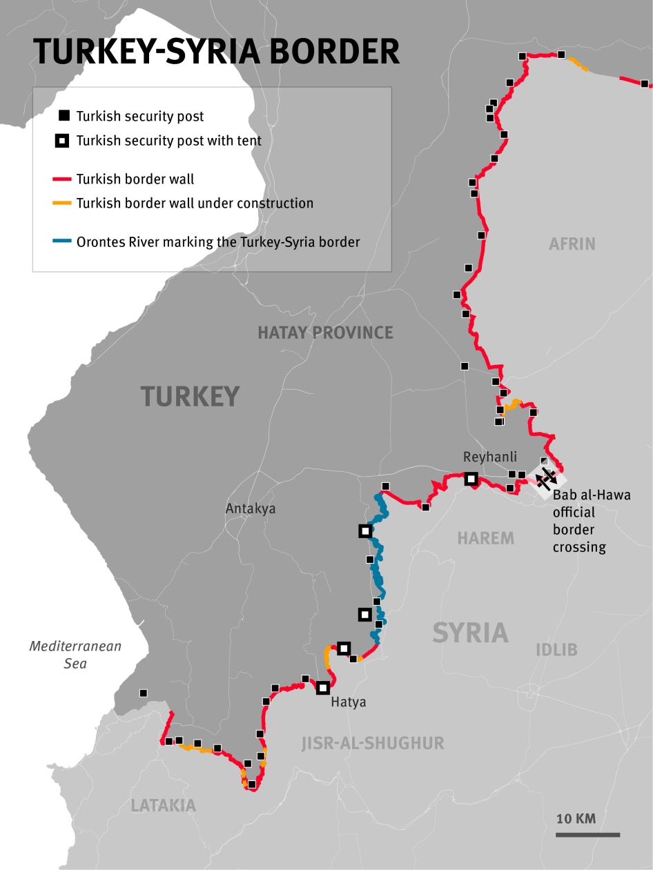 Map of the Turkey-Syria Border Map of the Turkey-Syria Border.