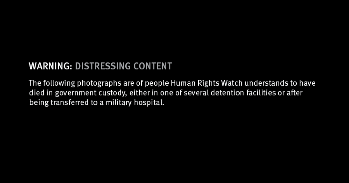 Syria Caesar Photographs Human Rights Watch