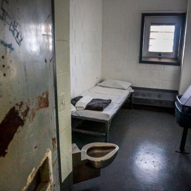 This file photo shows a solitary confinement cell known at New York's Rikers Island jail, December 14, 2019. 