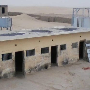 Prison buildings in a desert