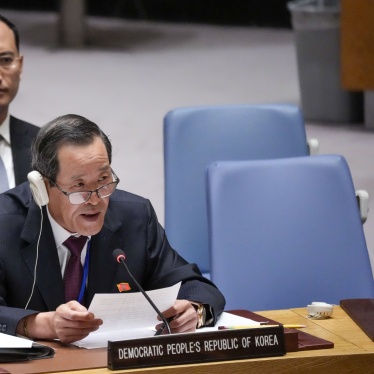 North Korean Ambassador to the United Nations Kim Song addresses a Security Council meeting on North Korea at the United Nations headquarters, July 13, 2023.