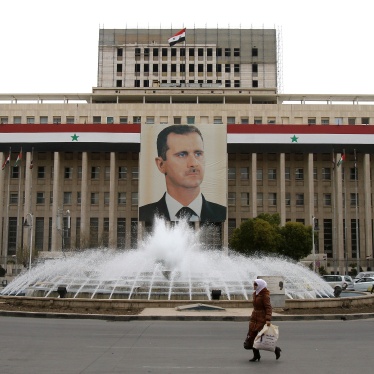 The central bank building in Syria's capital, Damascus, on February 28, 2012. 