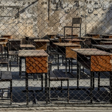  The benches of a school sit empty in Kabul, Afghanistan, December 22, 2022. 