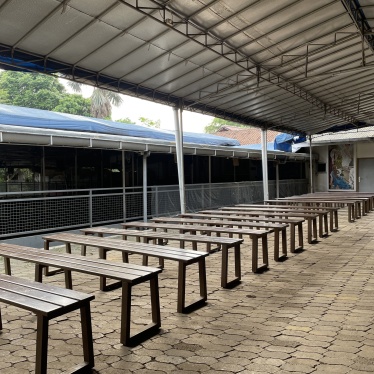 The parish of St. Joannes Baptista in Parung, near Jakarta, Indonesia, using tents for their services. It has not secured a church permit after applying for more than two decades.