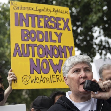 LGBT+ community-led march protests for intersex rights, London, United Kingdom, July 24, 2021.