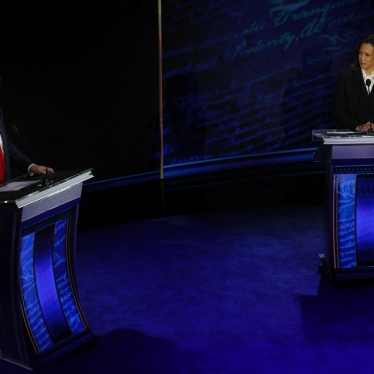 US presidential candidates, former President Donald Trump and Vice President Kamala Harris, at the presidential debate in Philadelphia, Pennsylvania, September 10, 2024. 