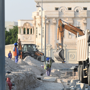 Migrant workers in Qatar, October 7, 2022.