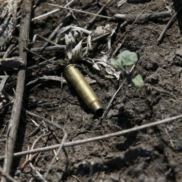 Un día después del tiroteo, un casquillo de bala es encontrado en el rancho donde ocurrieron los hechos, en Tanhuato, Estado de Michoacán, el 23 de mayo de 2015.