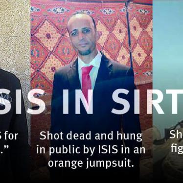ISIS atrocities in Sirte, Libya, include the execution of three men in three different instances.