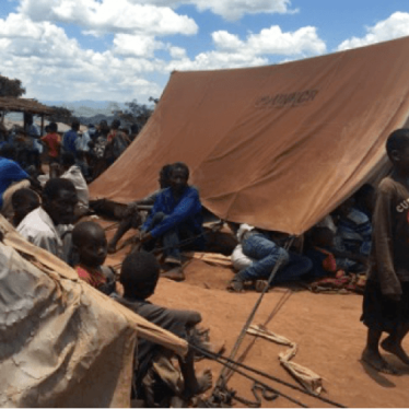 Over 6,000 asylum seekers, mostly women and children, are living in the crowded and makeshift Kapise camp in Malawi. At the time of a Human Rights Watch visit, the camp had no school facilities. 