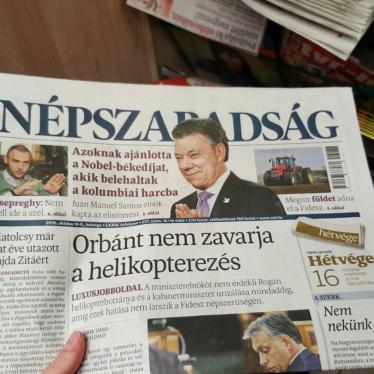 front page of Nepszabadsag 