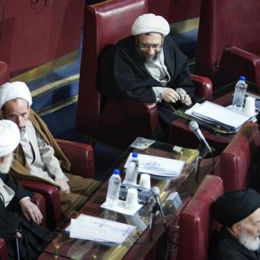 Judiciary Chief Ayatollah Sadeq Larijani attends Iran's Assembly of Experts' biannual meeting in Tehran, Iran on March 6, 2012. The Assembly of Experts for Leadership is an elected body of clerics responsible for choosing the Supreme Leader, a lifetime ap