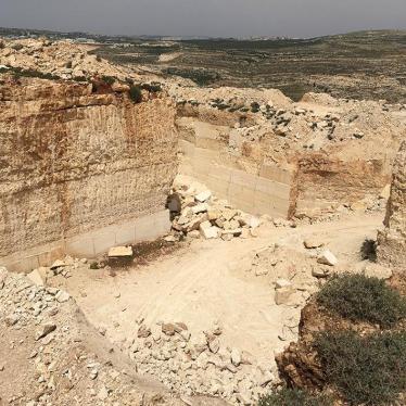 Quarry in Beit Fajar stands empty after soldiers shut it down on March 21. 