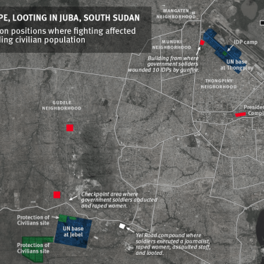 Map - Killings, Rape, Looting in Juba, South Sudan