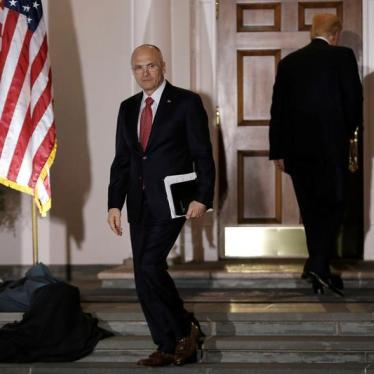 Andy Puzder, CEO of CKE Restaurants, departs after meeting with U.S. President-elect Donald Trump at the main clubhouse at Trump National Golf Club in Bedminster, New Jersey, U.S., November 19, 2016.