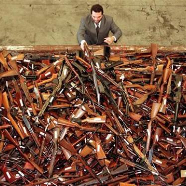 A pile of about 4,500 firearms that were handed over as part of Australia's buyback following the 1996 Port Arthur massacre. 