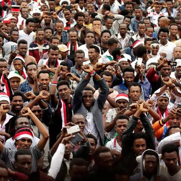 Attendees at the Irreecha festival in Bishoftu, Ethiopia on October 1, 2017. Irreecha is the most important festival for Ethiopia’s Oromo people. One year earlier at Irreecha hundreds died following security force mishandling of the large crowd. 