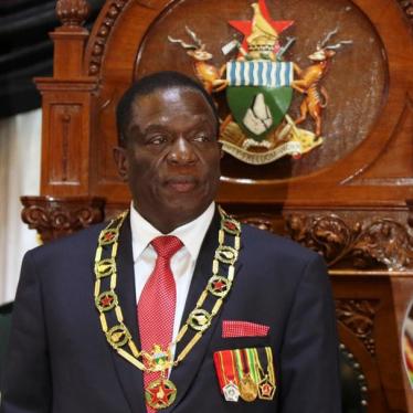 Zimbabwean President Emmerson Mnangagwa looks on after delivering the State of the Nation Address (SONA) in Harare, Zimbabwe, December 20, 2017.