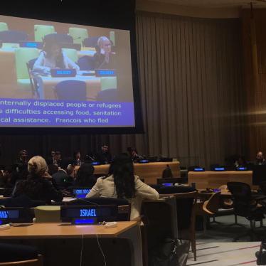 Shantha Rau Barriga, Director of Disability Rights, delivers a statement at the first-ever Security Council Arria formula meeting on persons with disabilities in armed conflict. 
