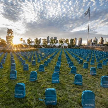 On 8 September 2019, a UNICEF installation highlighting the grave scale of child deaths in conflict during 2018 on the North Lawn at the United Nations Headquarters.